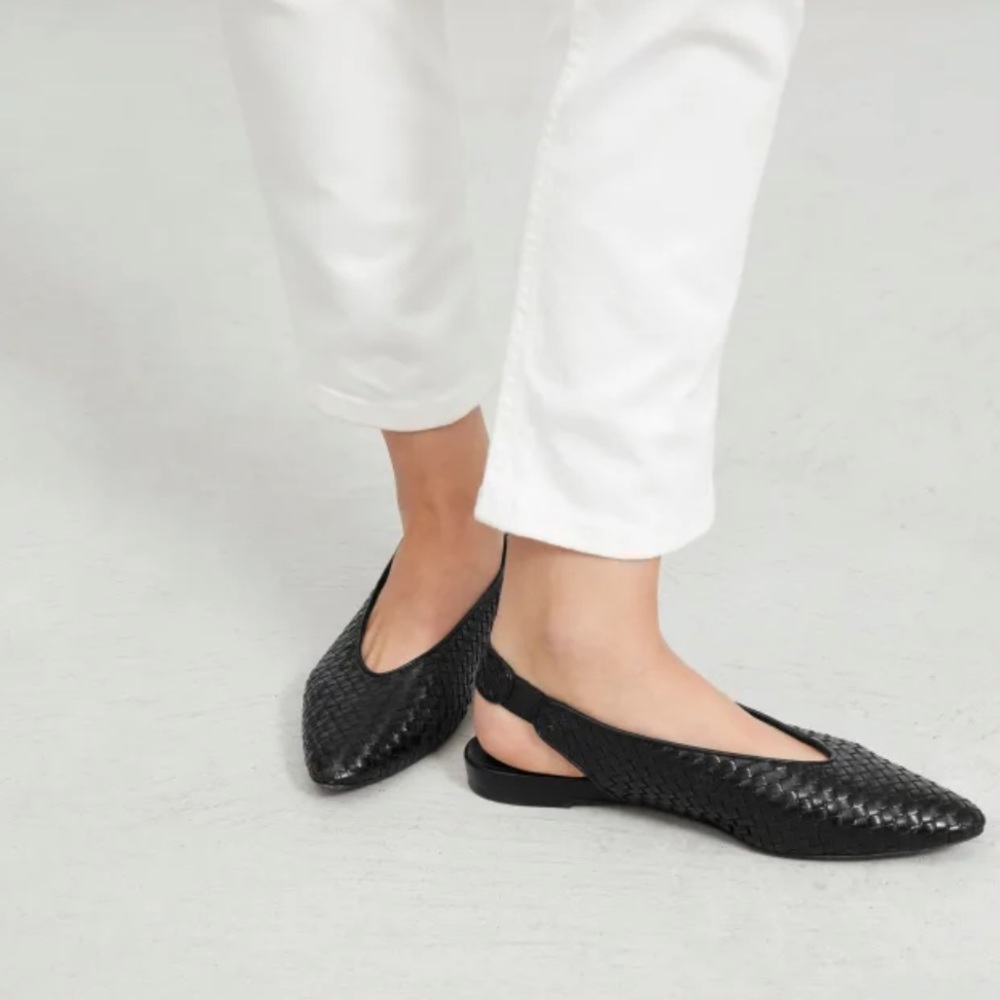 Everlane Leather V Slingback